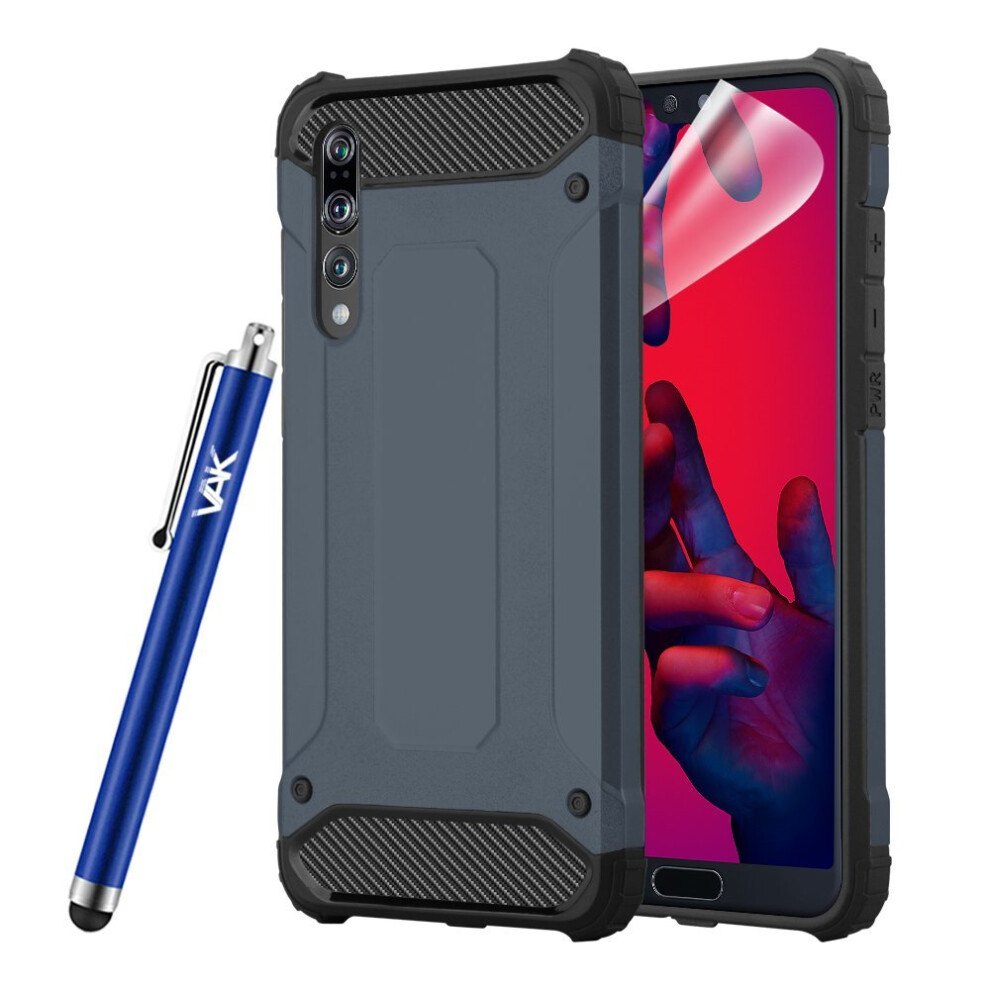 (Blue) For Huawei P20 Pro Armour Shockproof Defender Case