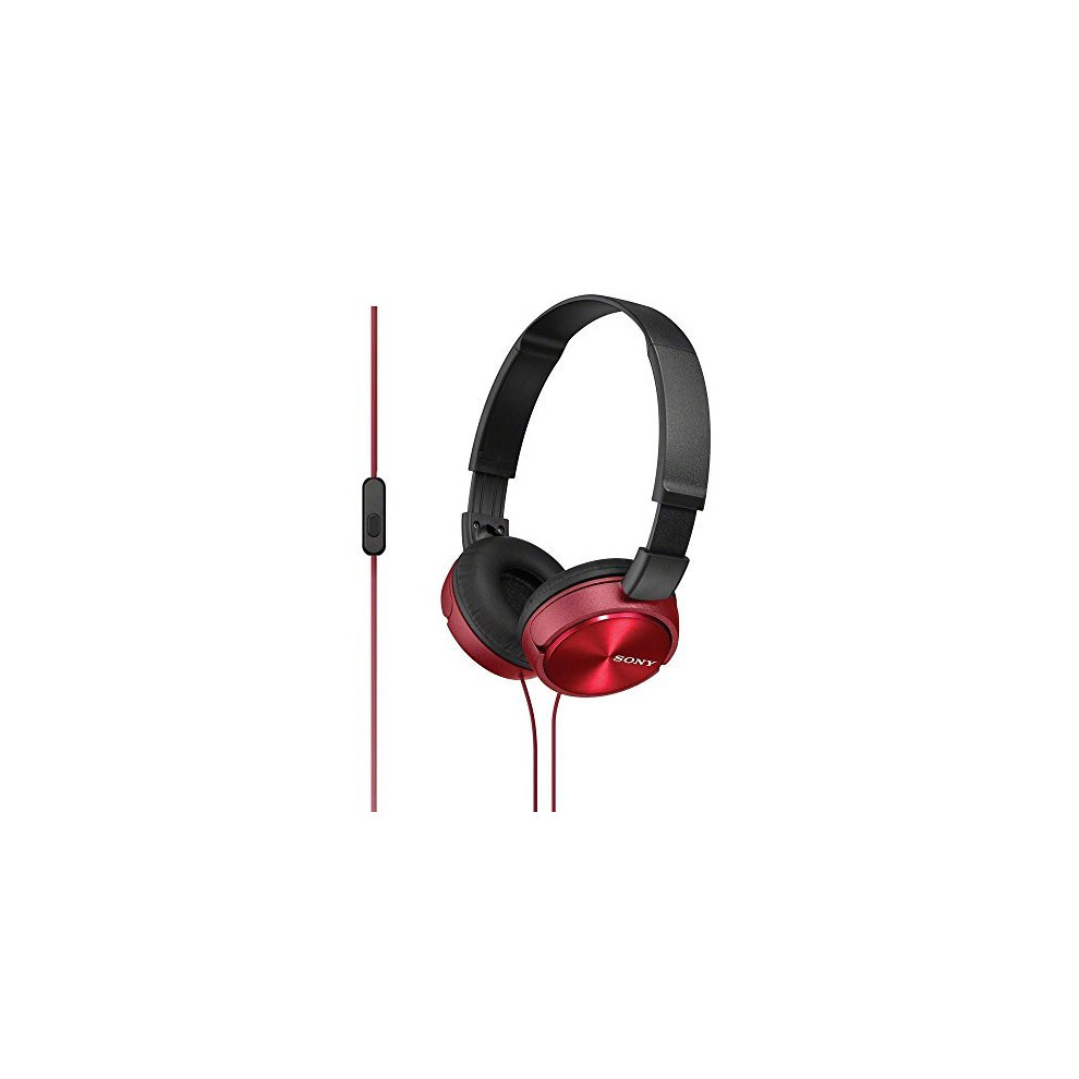 Sony Foldable Headphones MDR ZX310 R Metallic Red