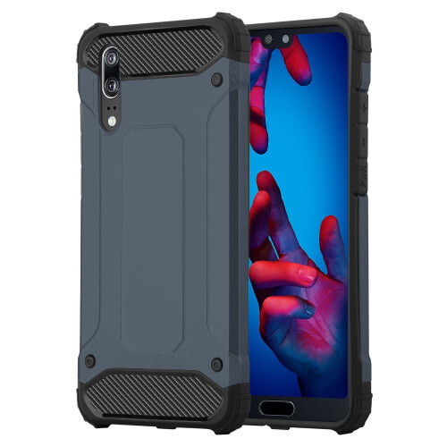 (Blue) For Huawei P20 Shockproof Armour Defender Case 2