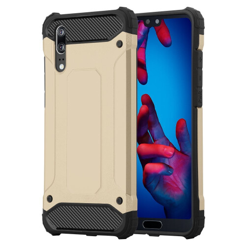 (Gold) For Huawei P20 Shockproof Armour Defender Case 2