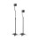 King Black KG3 Adjustable Speaker Stands – Pair, Slim Floor Stands, 80–107cm, 5kg/Each, Concealed Cables 1