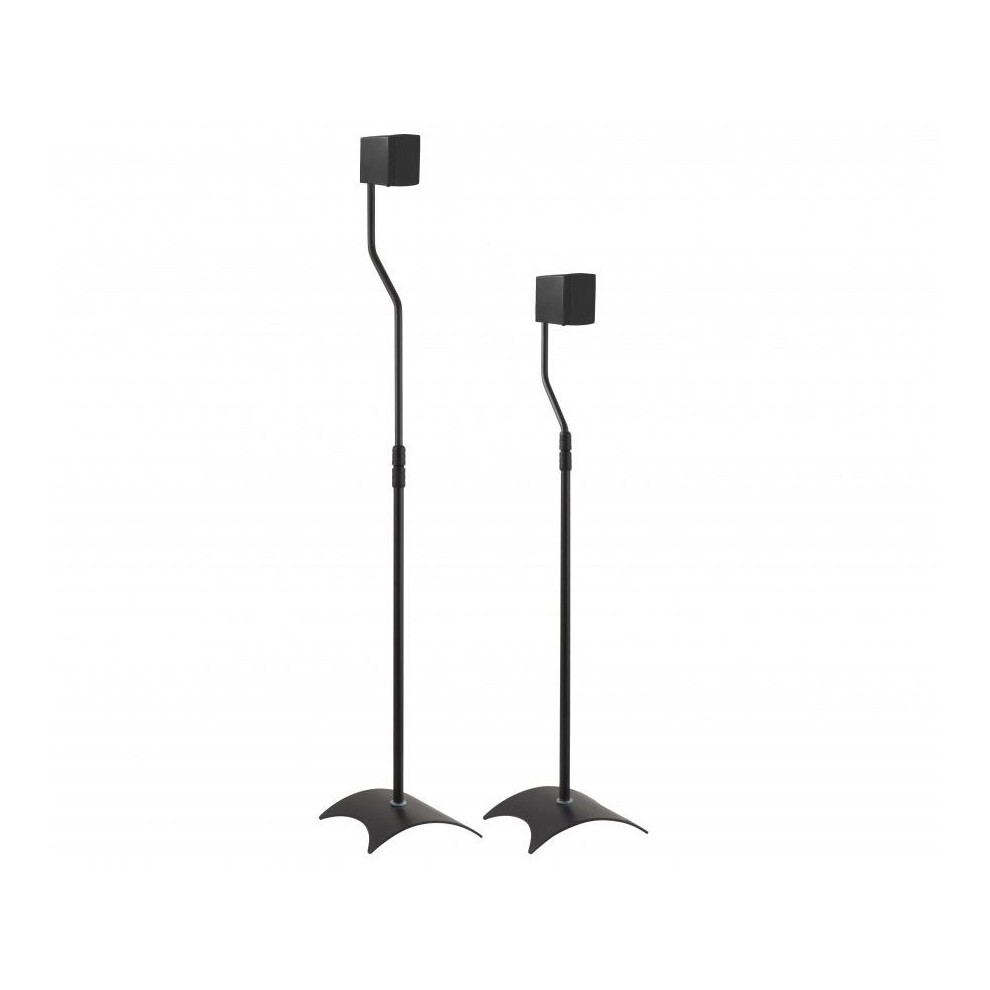 King Black KG3 Adjustable Speaker Stands – Pair, Slim Floor Stands, 80–107cm, 5kg/Each, Concealed Cables