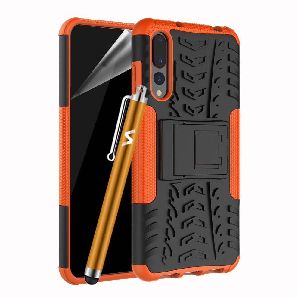 (Orange) For Huawei P20 Pro Shockproof Hard Case Cover