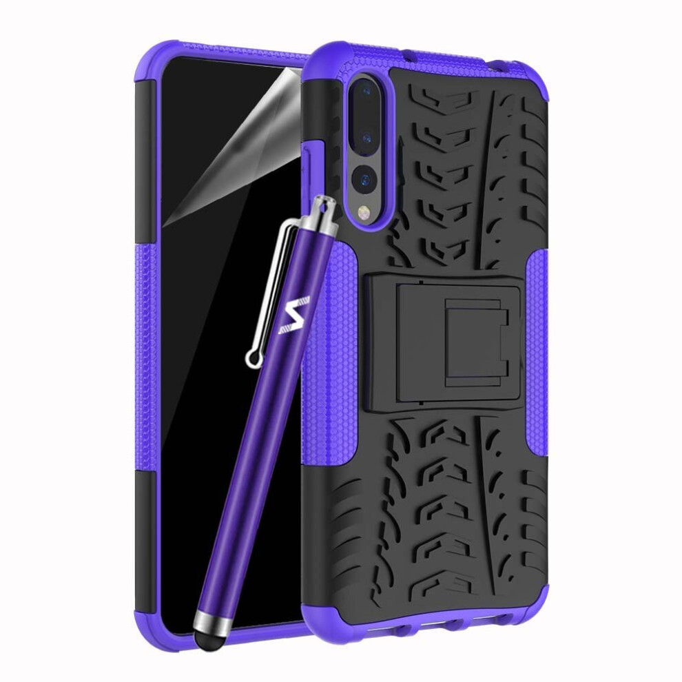 (Purple) For Huawei P20 Pro Shockproof Hard Case Cover