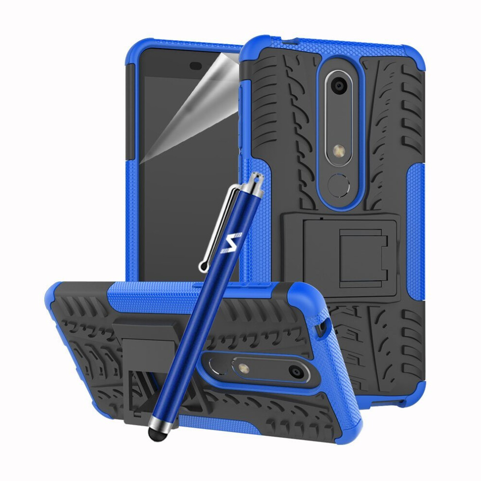 (Blue) For Nokia 6 2018 Shockproof Hybrid Hard Case Cover Blue 5060566914680