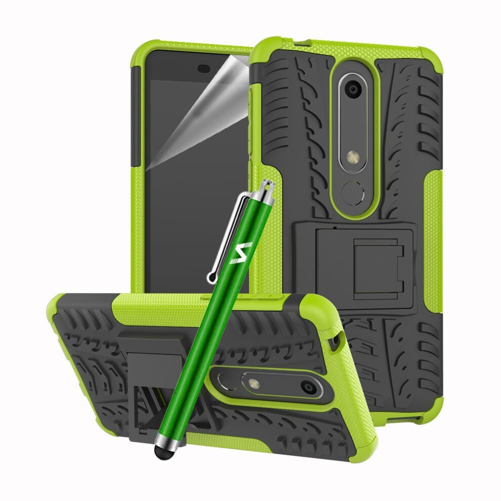 (Green) For Nokia 6 2018 Shockproof Hybrid Hard Case Cover Green 5060566914697