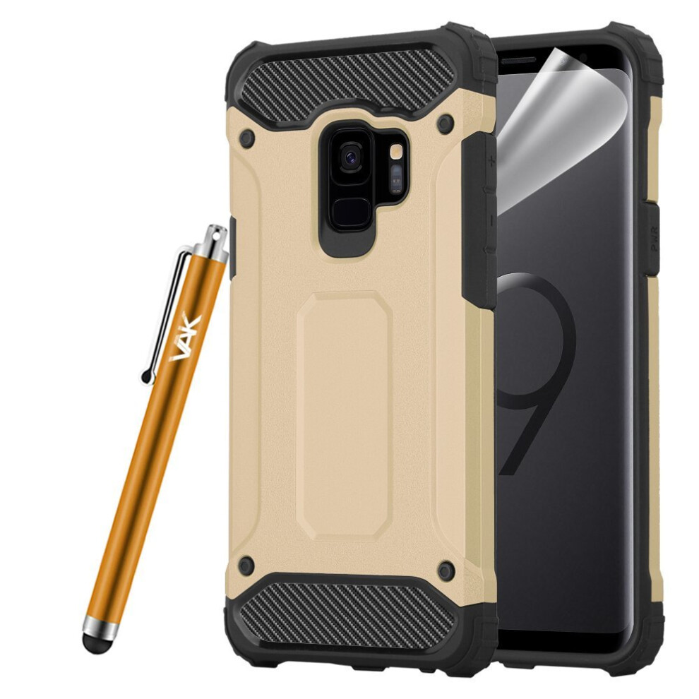 (Gold) For Galaxy S9 Armour Defender Shockproof Case Gold 5060566914598