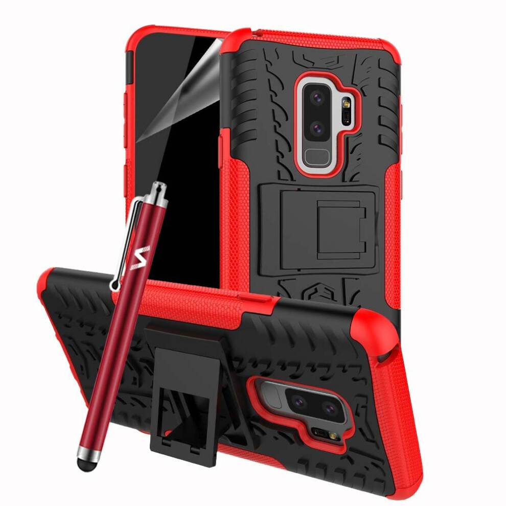 (Red) For Galaxy S9 Plus Tough Shockproof Case Cover Red 5060566914260