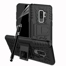 (Black) For Galaxy S9 Plus Tough ShockProof Case Cover