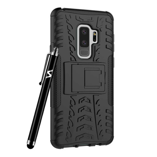 (Black) For Galaxy S9 Plus Tough ShockProof Case Cover 1