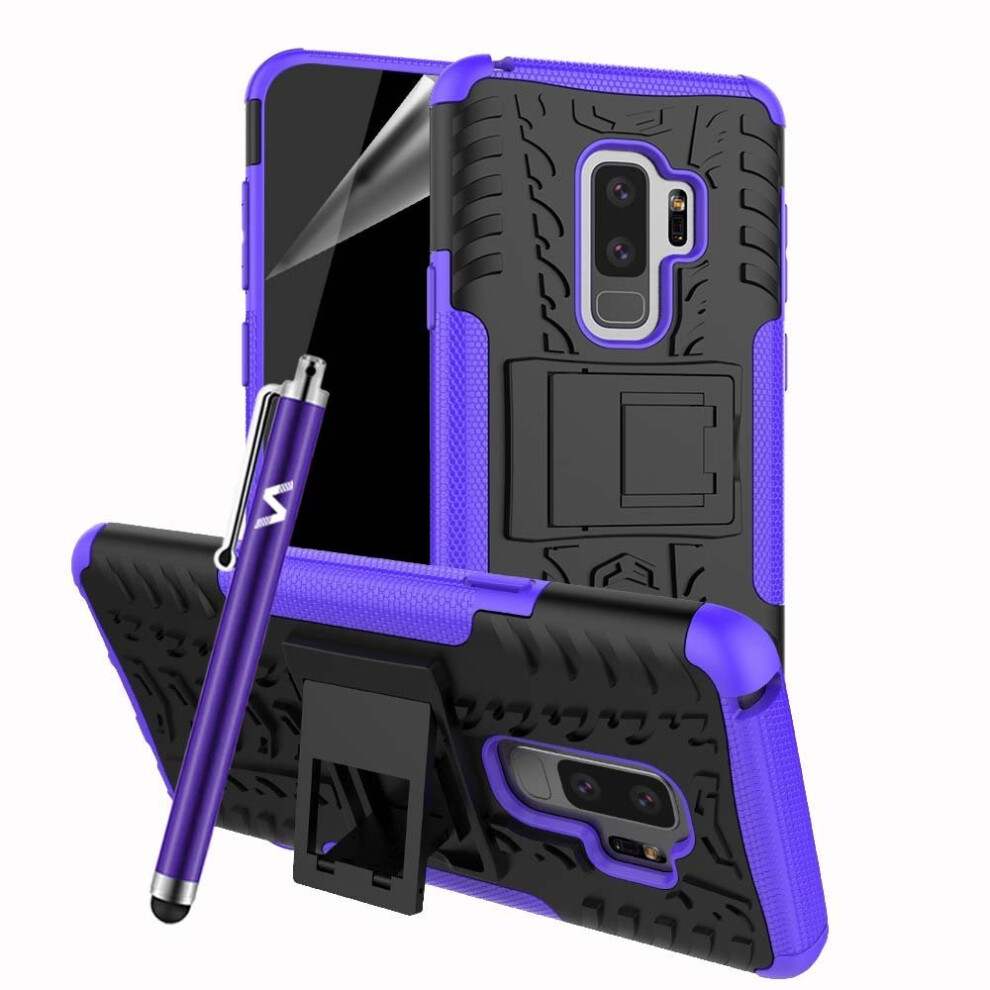 (Purple) For Galaxy S9 Plus Tough Shockproof Case Cover Purple 5060566914253