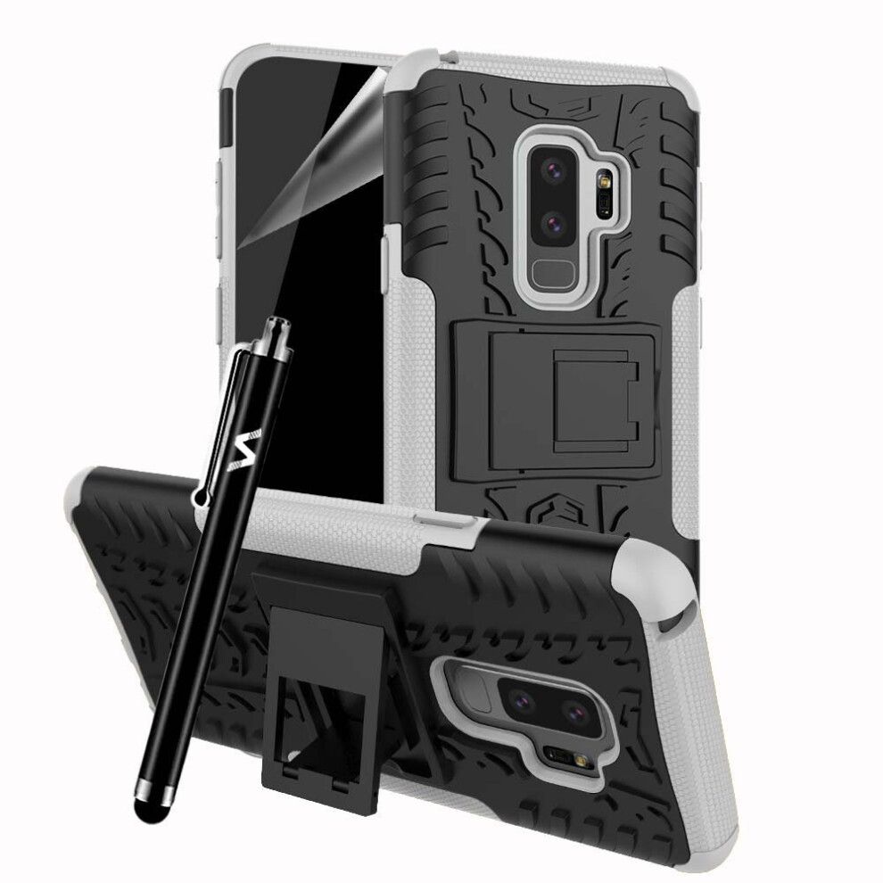 (White) For Galaxy S9 Plus Tough Shockproof Case Cover White 5060566914284
