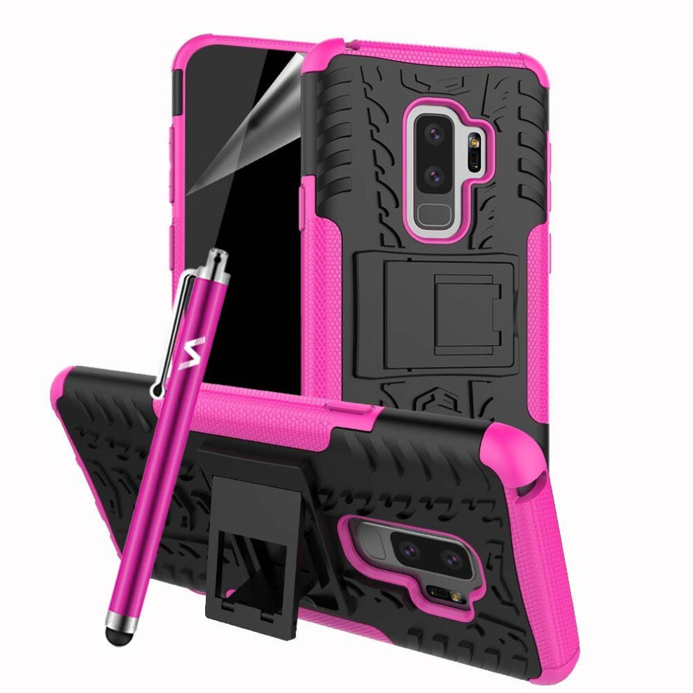 (Pink) For Galaxy S9 Plus Tough Shockproof Case Cover Pink 5060566914277