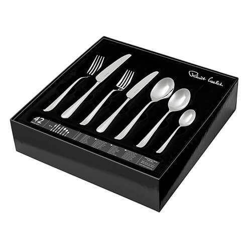 Robert Welch Robert Welch Kingham Bright Cutlery Set, 42 Piece, Gift Boxed