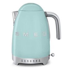 Smeg KLF04PGUK Kettle, LED Display, 360 Swivel Base, 7 Temperature Settings, Water Level Indicator, Soft-Open Lid, 3 KW, 1.7 Litre, Pastel Green