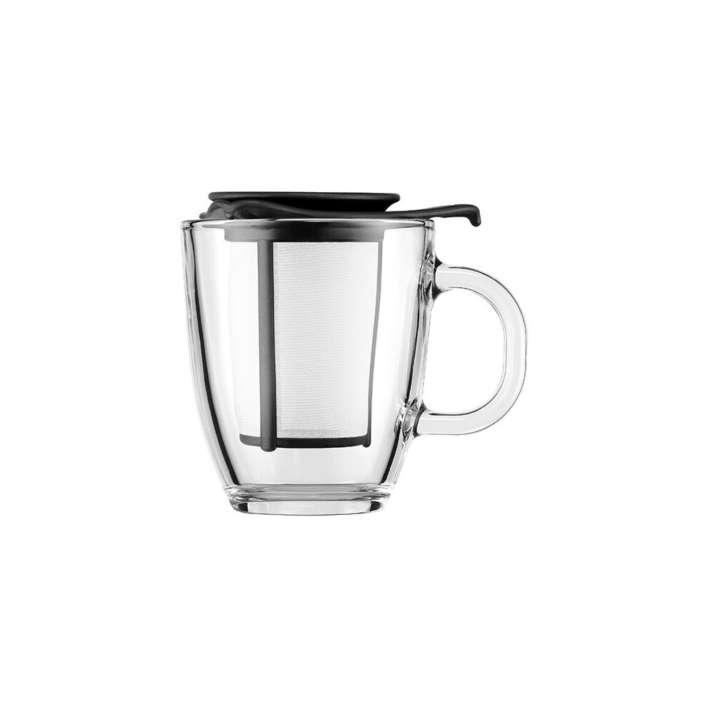 Bodum Yo Yo Set, Mug and Tea Strainer - Black