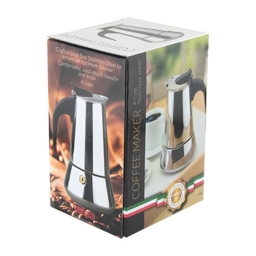 Apollo Stainless Steel Induction 4 Cup Coffee Maker 1