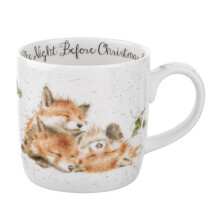 Wrendale Fine Bone China Mug - The Night Before Christmas (Fox Cubs), 310ml/11fl oz, 6 for 5