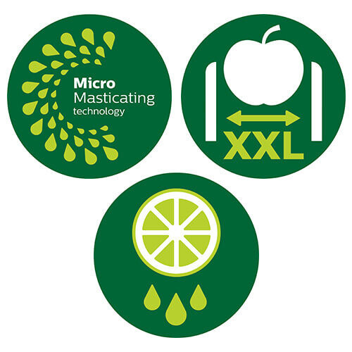 Philips HR1947 Avance Micro Masticating Slow Juicer, 1 Litre, 200 W