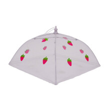 Epicurean 39JN1131ST Polyester with Zinc Plated Steel Frame Food Cover Umbrella, 30 x 30 cm, White/ Pink/ Green