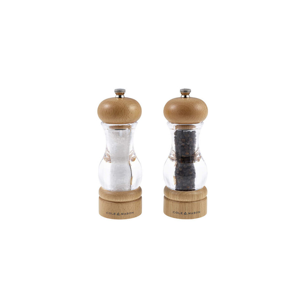 Cole & Mason 105 Precision+ 2 in 1 Salt Pepper Grinder Mill Set of 2