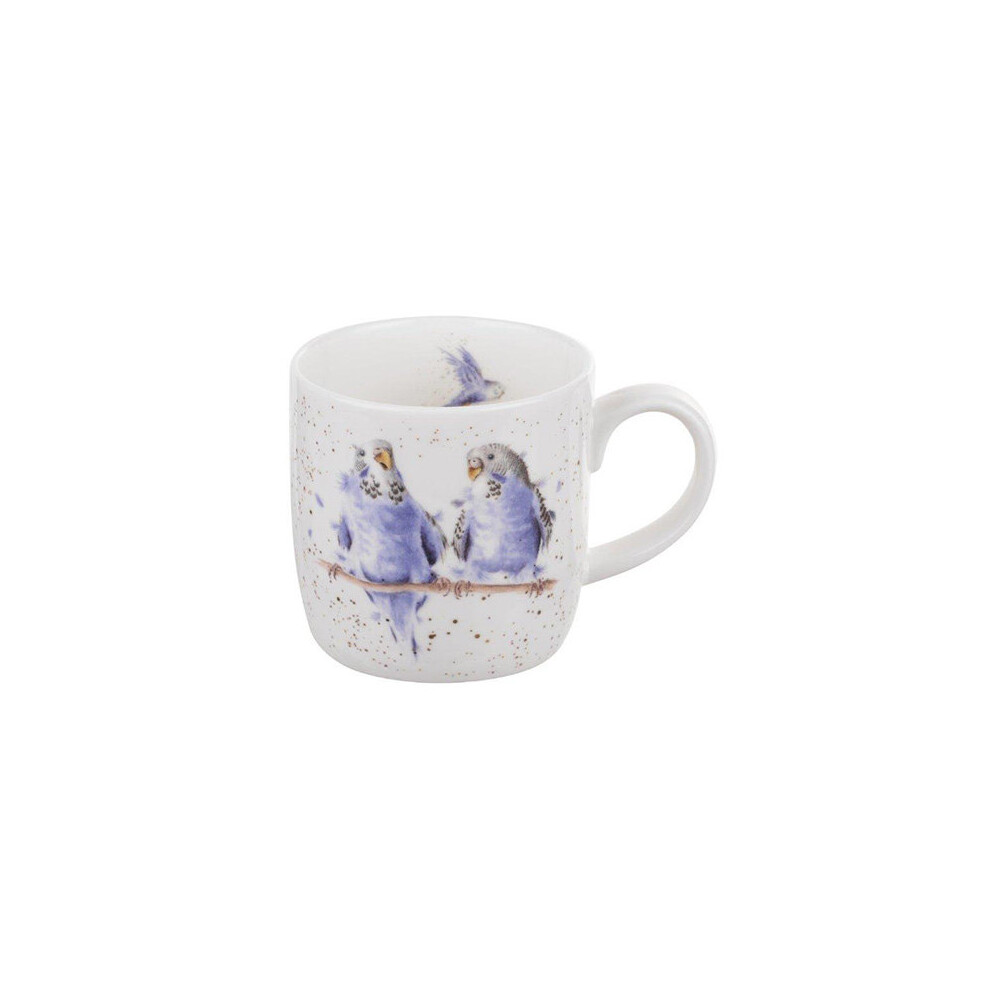 Wrendale by Royal Worcester Mug Date Night Budgie, Multi-Colour