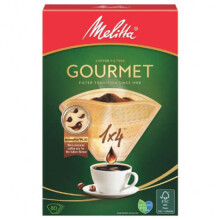 Melitta Gourmet Coffee Filters Size 1x4, 80 Coffee Filters, For Filter Coffee Makers, Brown