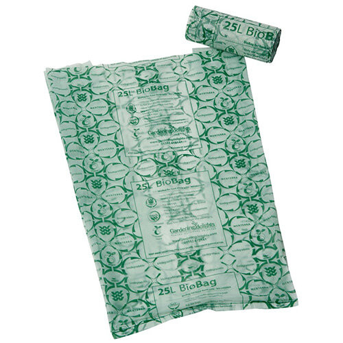 25 Litre Biodegradable & Compostable Bin Liners or Biobags - roll 25