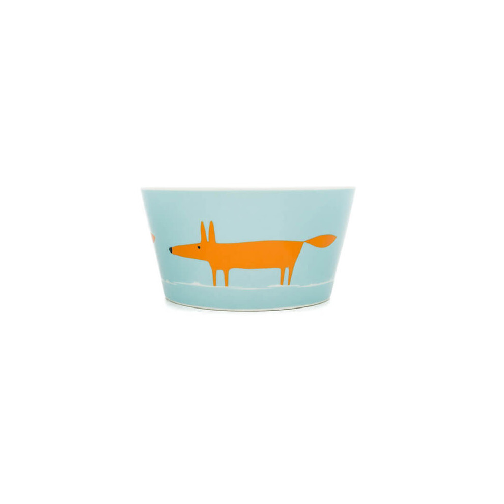 Scion Mr Fox Cereal Bowl, 0.36L - Orange/Duckegg