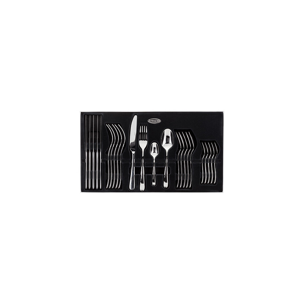 Stellar Tattershall Polished Stainless Steel 24 Piece Cutlery Set