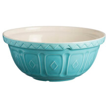 Mason Cash S12 colour Mix Turquoise Chip Resistant Earthenware Mixing Bowl 29cm Diameter