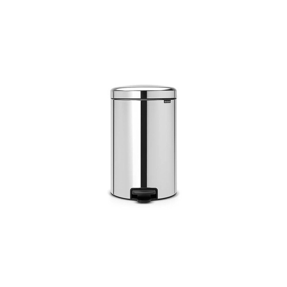 Brabantia Pedal Bin Newicon With Plastic Inner Bucket, 20 Litre - Brilliant Steel - Image 5