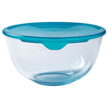 Pyrex - 2L Bowl With Lid from Borosilicate Glass Stain Resistant