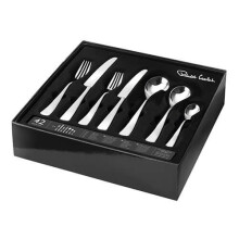 Robert Welch Malvern Bright 42-Piece Cutlery Set, 6-Place Setting, 18/10 Stainless Steel, Mirror Finish