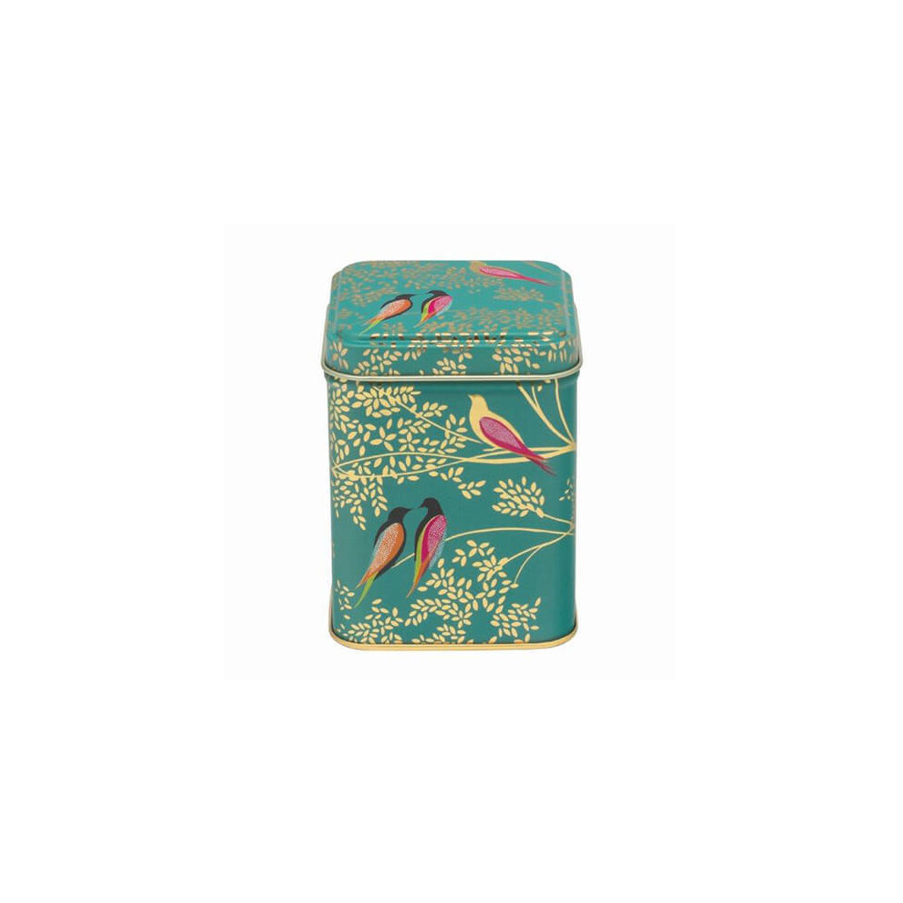 Sara Miller London Sara Miller Small Square Bird Tin Green