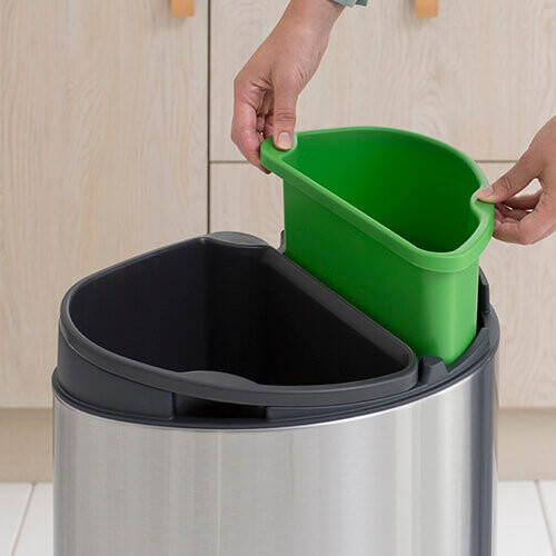 Brabantia BRABANTIA Touch Bin - New Recycle 23 / 10L - Aço mate 1