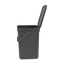 BRABANTIA Einbau-Abfalleimer Waste Bin Sort &amp; Go 12 L grau