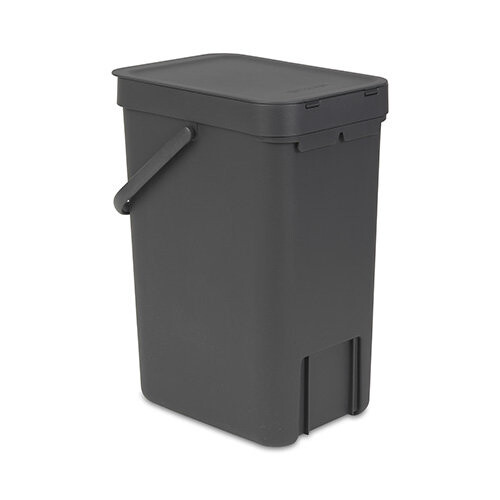 Brabantia BRABANTIA Einbau-Abfalleimer Waste Bin Sort &amp; Go 12 L grau 1