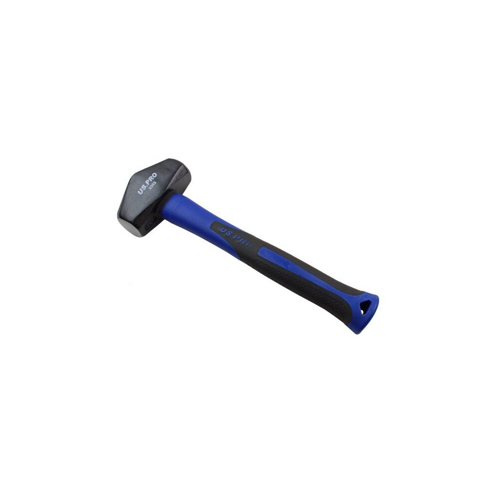 US PRO Tools Double Faced 2Lb lump Hammer with TPR Handle Rubber Grip