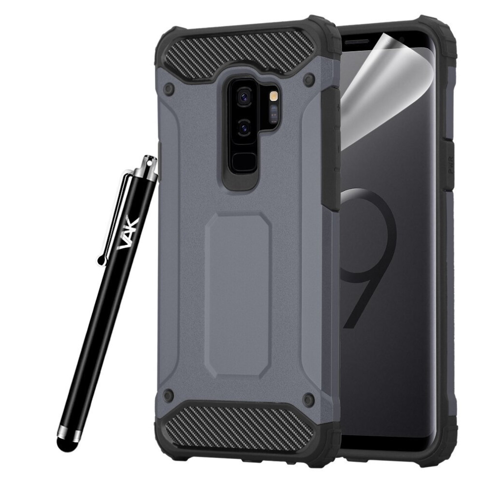 (Grey) For Galaxy S9 Plus Armour Defender Shockproof Case Grey 5060566914567