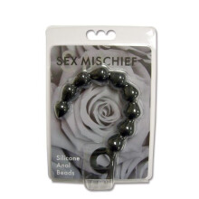 Sex and Mischief Black Silicone Anal Butt Beads Toy