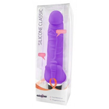 Seven Creations Silicone Classic Vibe With Clit Stim Purple OS