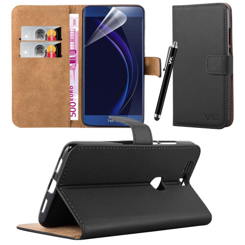 (Lime) For Huawei Honor 8 Leather Wallet Case Cover 2