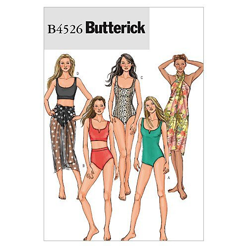 Misses' Swimsuit and Wrap-EE (14-16-18-20) -*SEWING PATTERN*