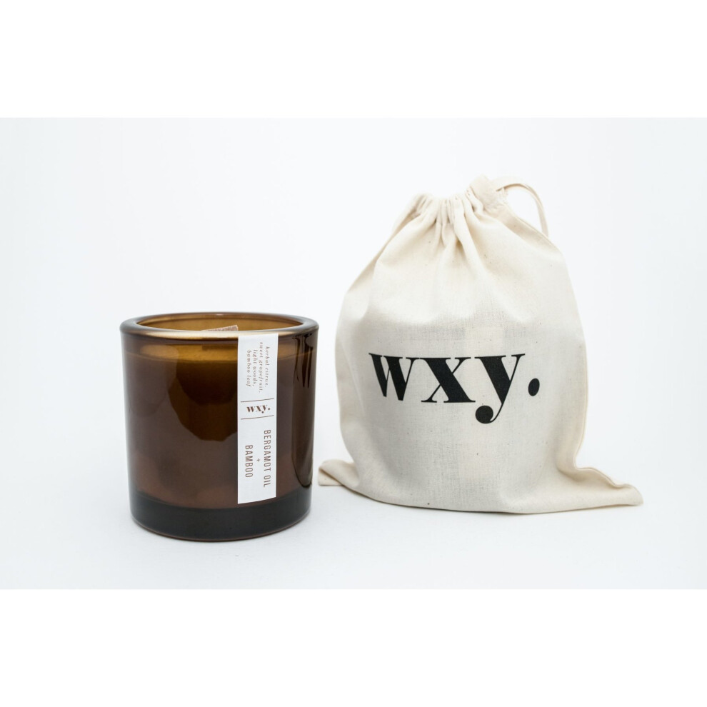 WXY Big Amber Candle - Bamboo & Bergamot Oil