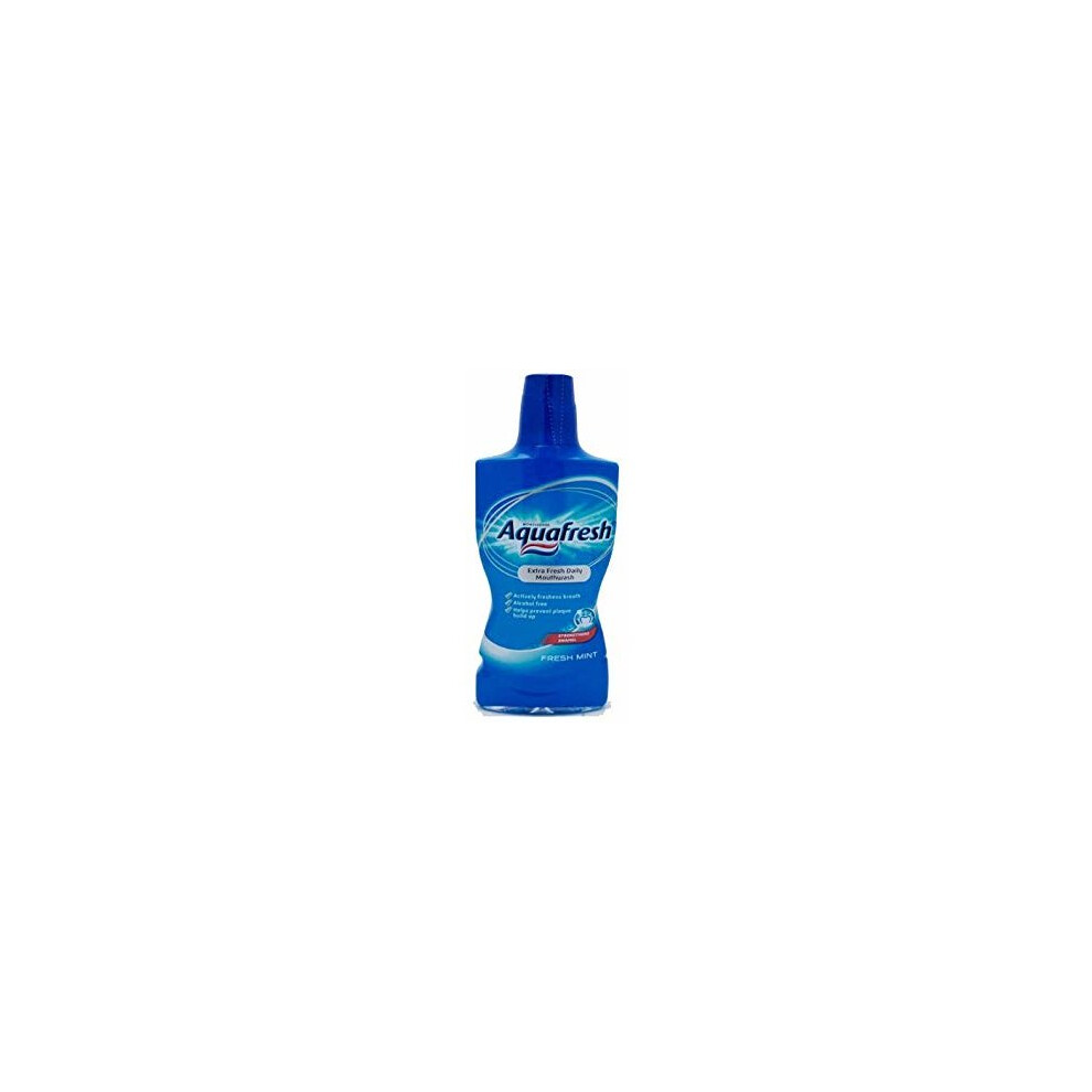Aquafresh Extra Fresh Daily Mouthwash, Fresh Mint, 500 ml