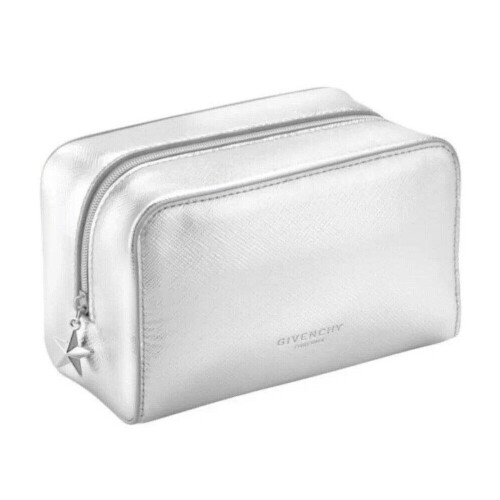 Givenchy Givenchy Parfums Make Up/Toiletry/Acessory Bag, Small Cubic Pouch, Silver 1