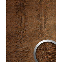 WallFace 31668-SA LEGUAN Wall panel leather selfadhesive copper-brown | 2.60 sqm