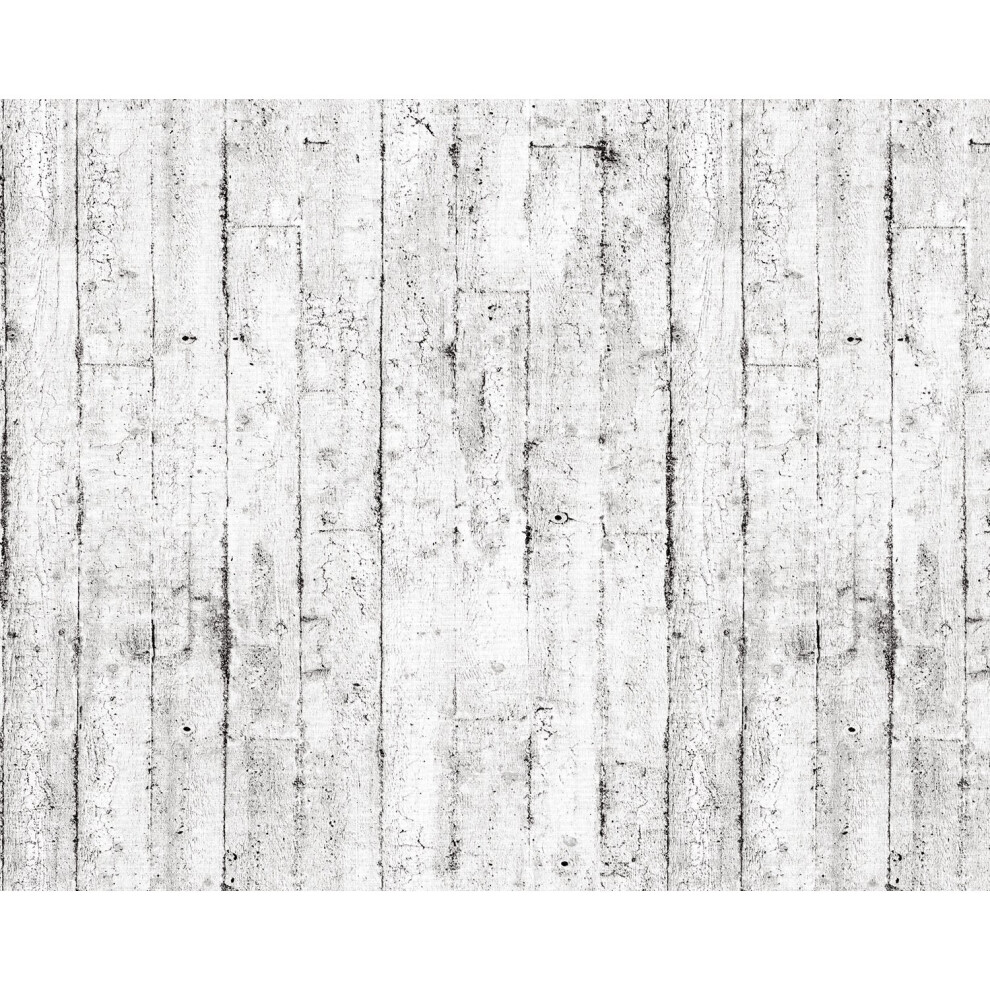Photos - Wallpaper Edem 81108BR05 Wood  matt white grey 10.65 sqm 