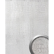 WallFace 13520 CROCO Wall panel textured interior deccor silver grey | 2.60 sqm